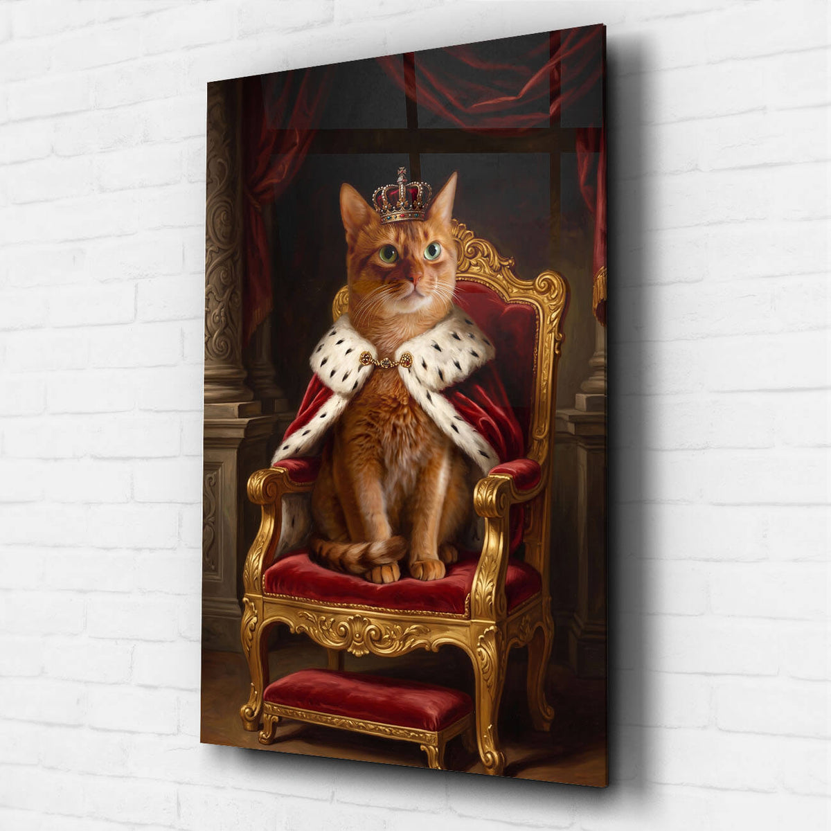 Katzenportrait im Renaissance-Stil nach Foto - Acrylglas