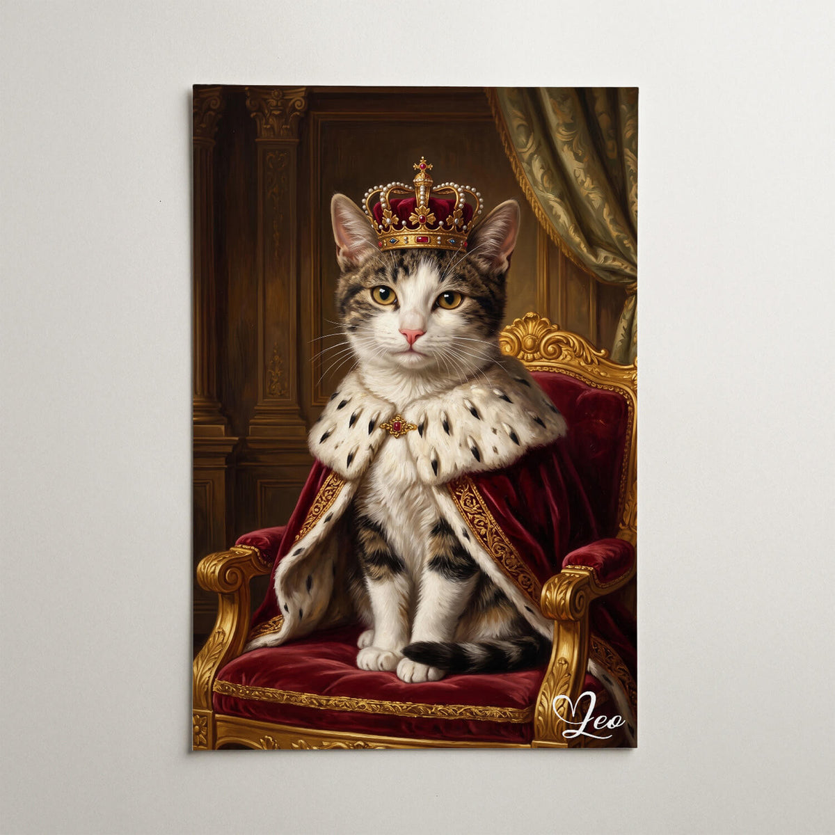 Katzenportrait im Renaissance-Stil nach Foto - Poster