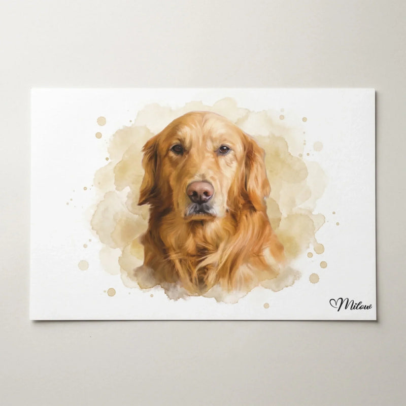 Personalisiertes Portrait im Aquarell-Stil (Querformat)