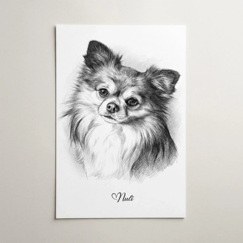 Personalisiertes Portrait im Bleistift-Stil
