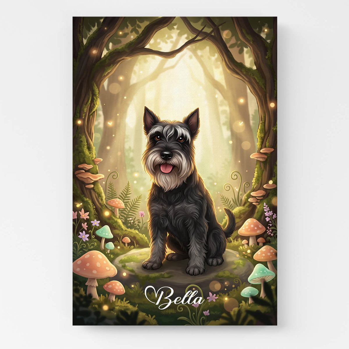 Hundeportrait im Fantasy / Cartoon Stil nach Foto - Leinwand