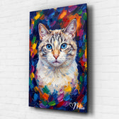 Hundeportrait im Pop-Art-Stil nach Foto - Acrylglas