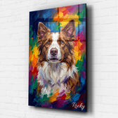 Hundeportrait im Pop-Art-Stil nach Foto - Acrylglas