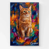Katzenportrait im Pop-Art-Stil nach Foto - Leinwand
