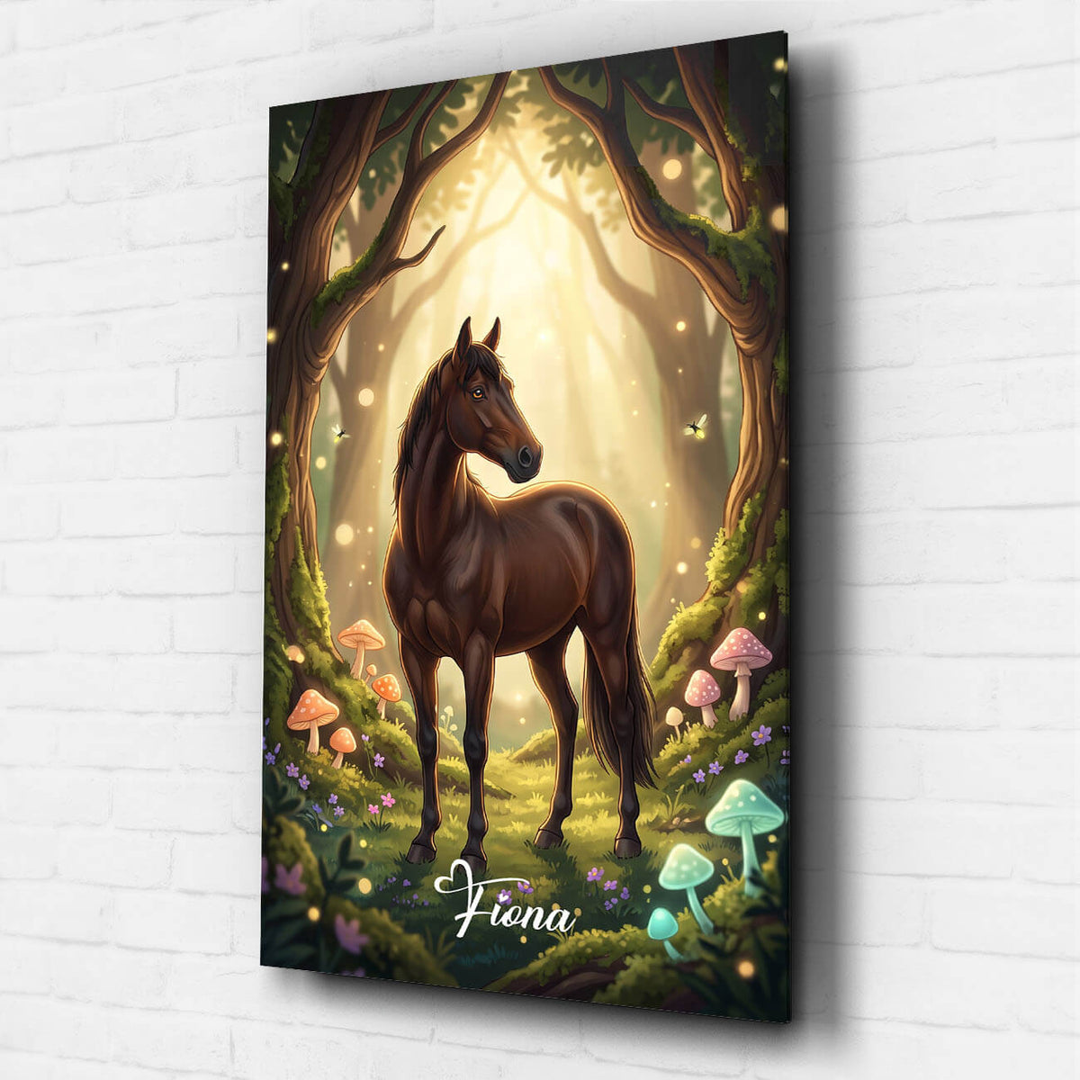 Pferdeportrait im Fantasy / Cartoon Stil nach Foto - Acrylglas